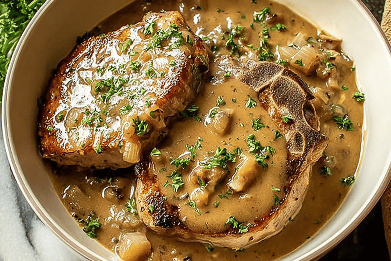 Easy Crock Pot Smothered Pork Chops