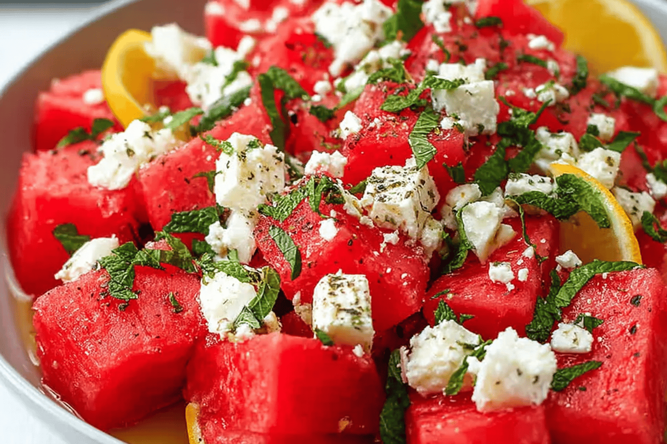 5 Minute Watermelon Feta Salad
