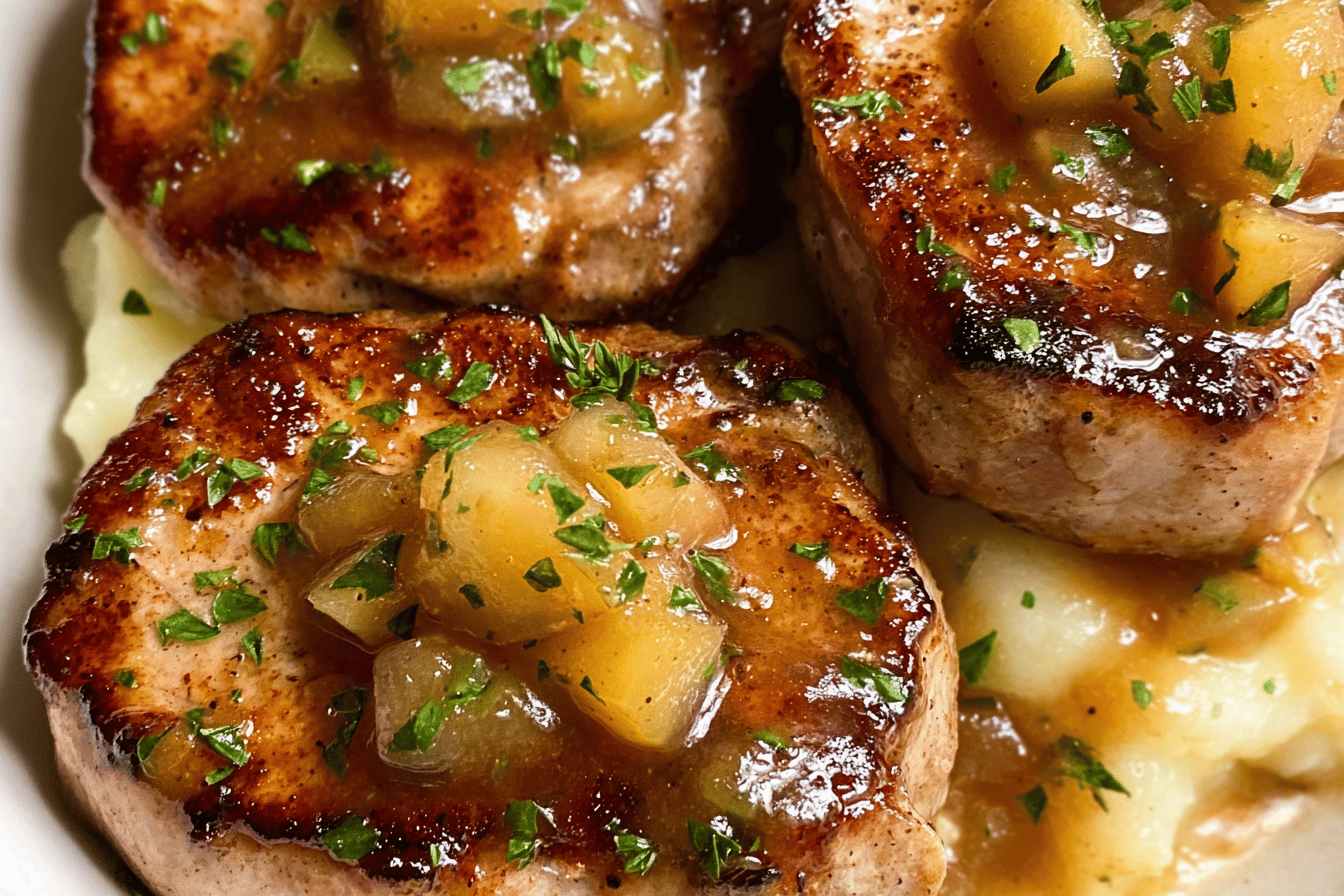 Autumn Apple Pork Chops