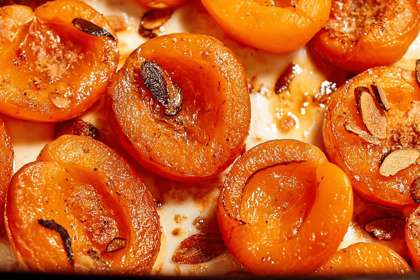 Baked Apricots with Almond Topping