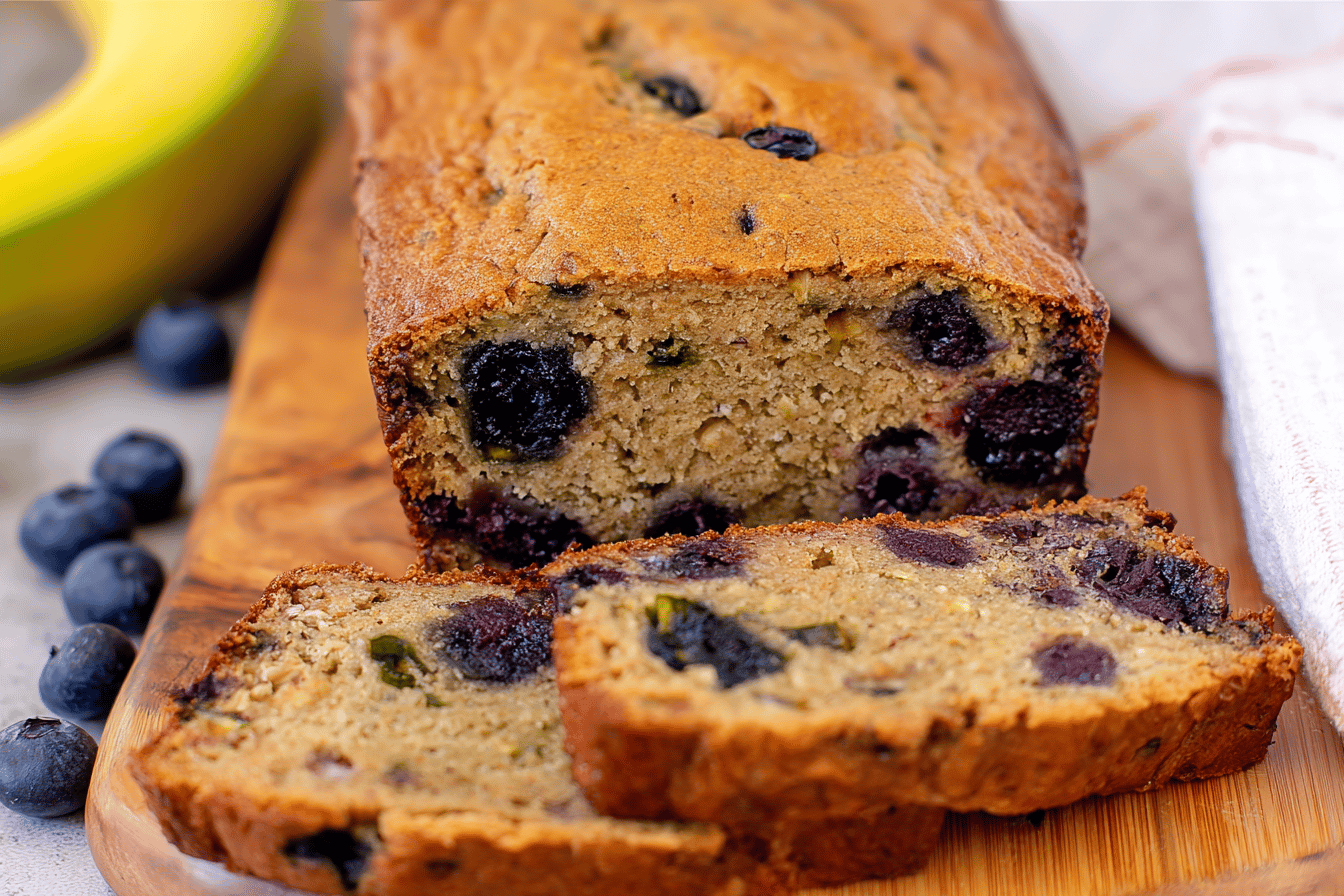 Blueberry Banana Zucchini Bread