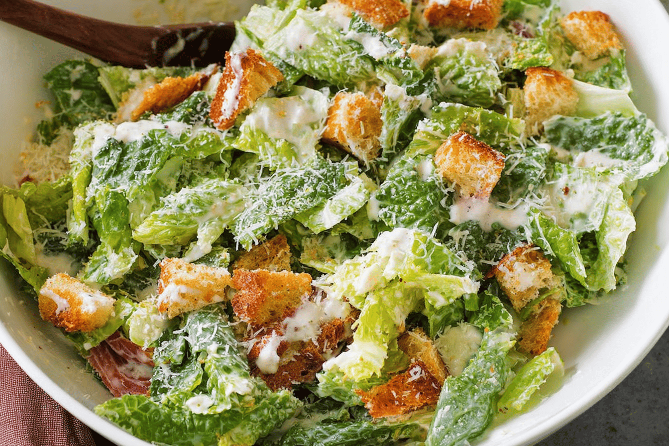 Caesar Salad with Dressing