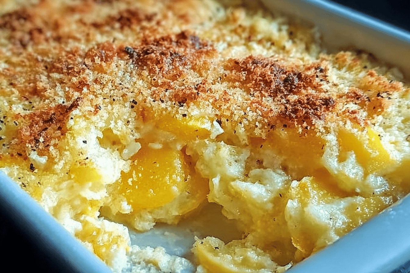 Cheesy Yellow Squash Casserole