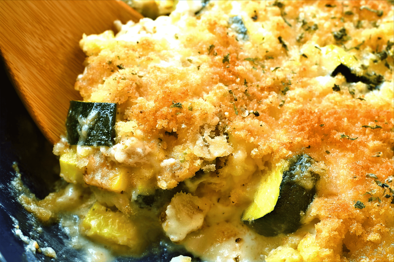 Cheesy Zucchini Squash Casserole