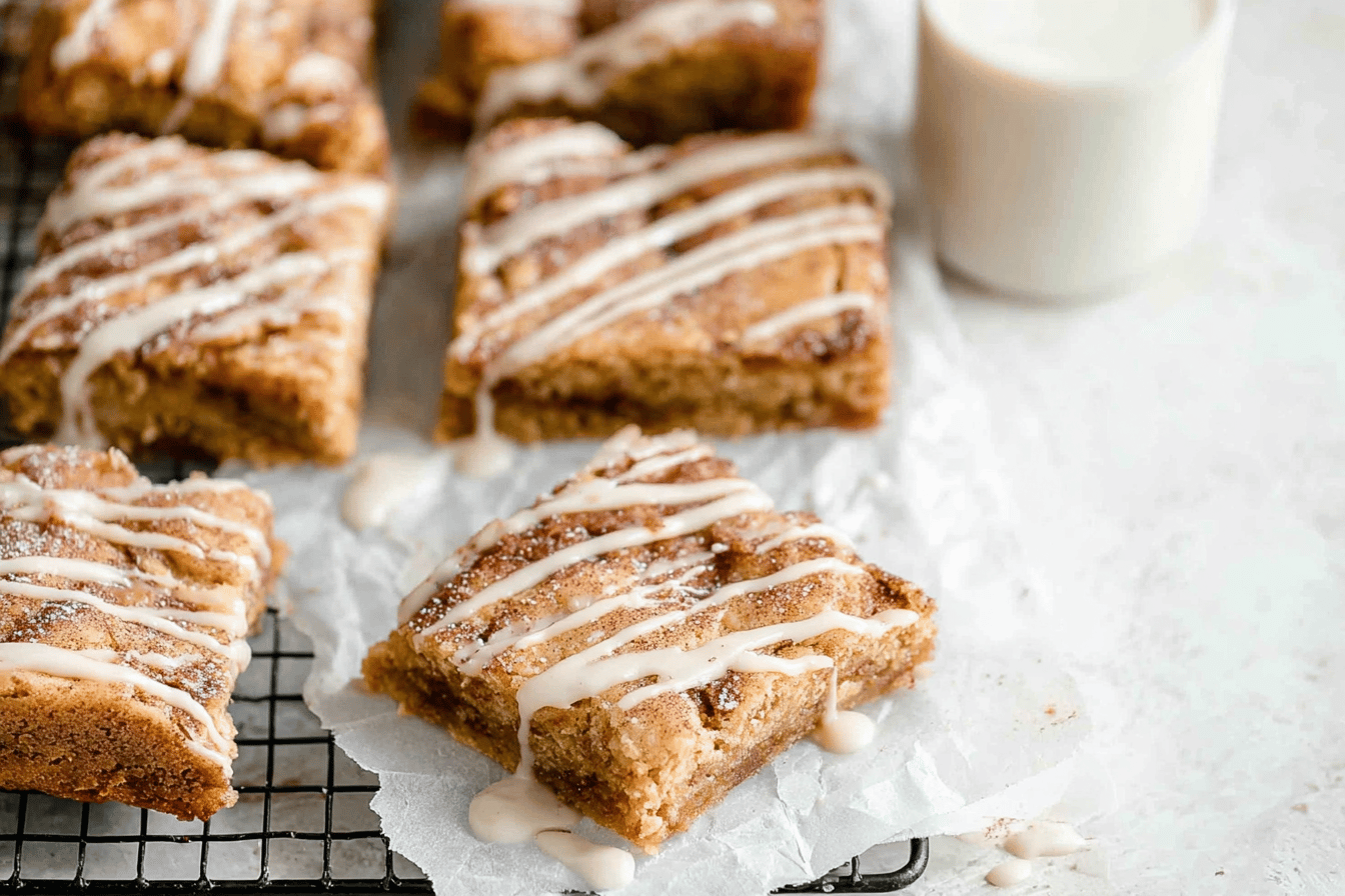 Cinnamon Roll Blondies