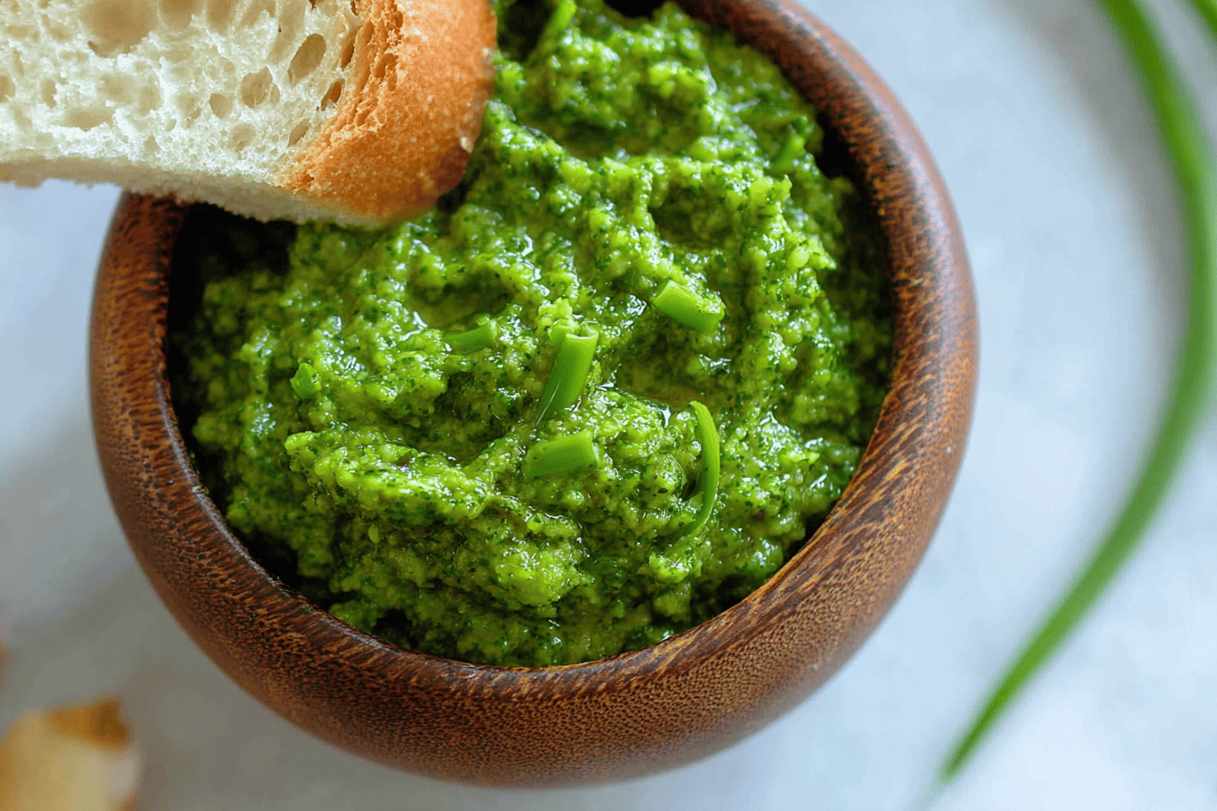 Easy Garlic Scape Pesto