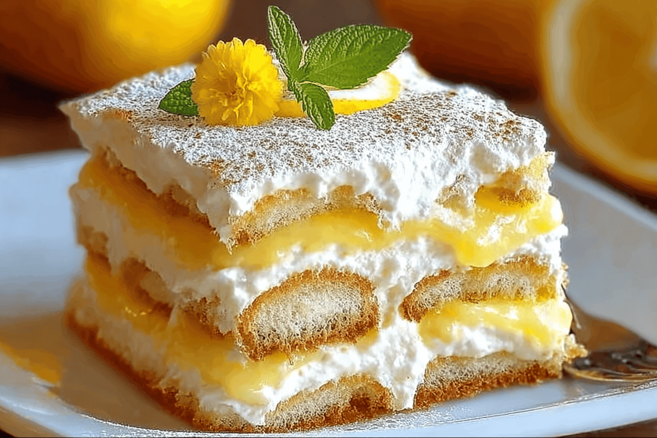 Lemon Limoncello Italian Tiramisu