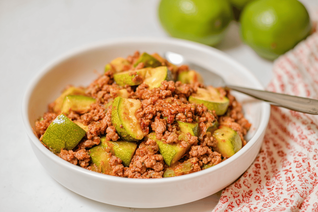 Mexican Zucchini and Beef