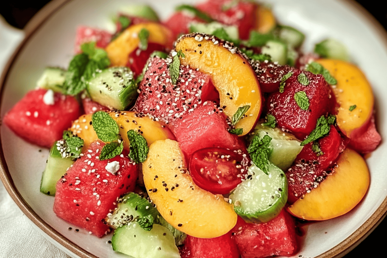 Peach Watermelon Salad Recipe