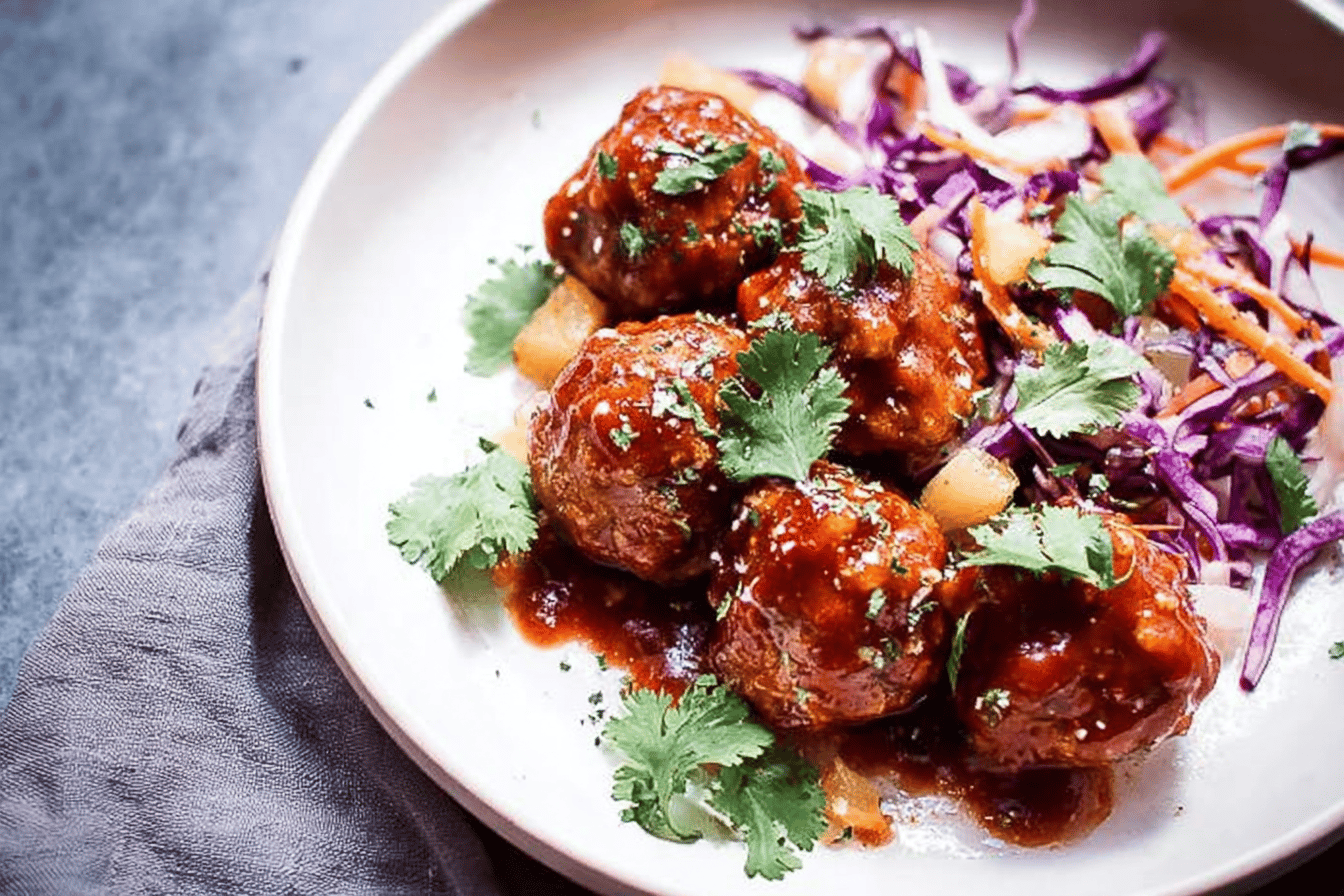 Pineapple BBQ Meatballs