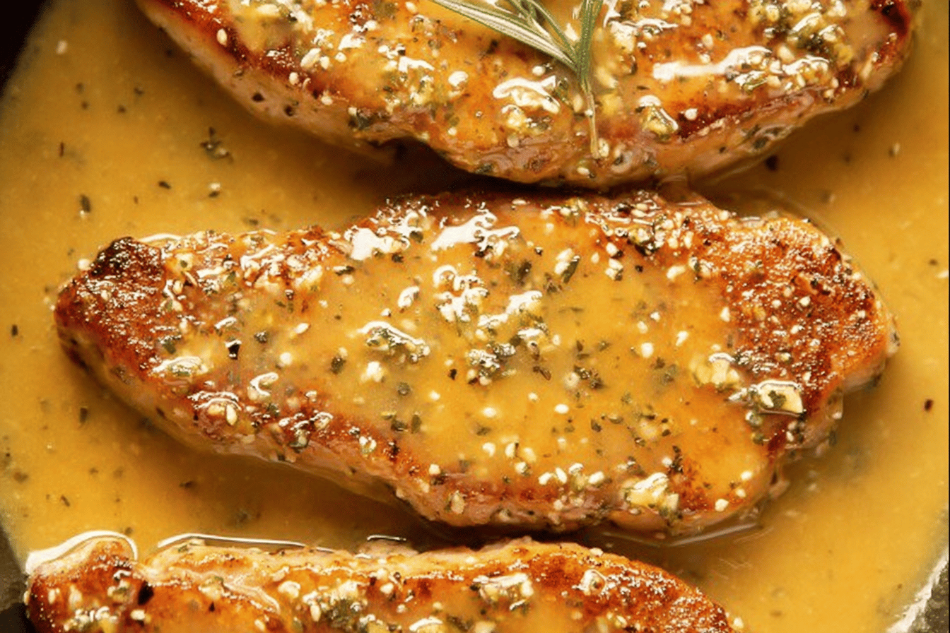 Rosemary Garlic Butter Pork Chops