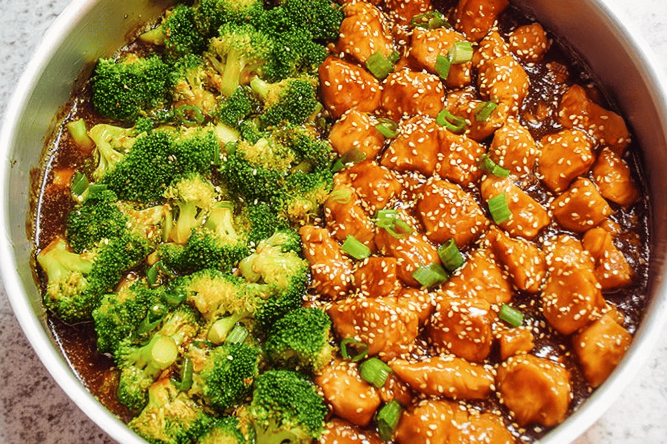 Sesame Chicken and Broccoli