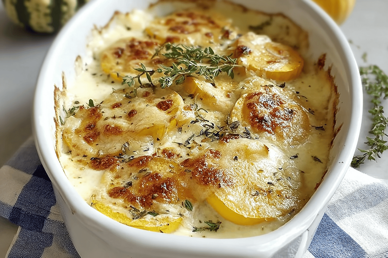 Squash Gratin with Mornay Sauce