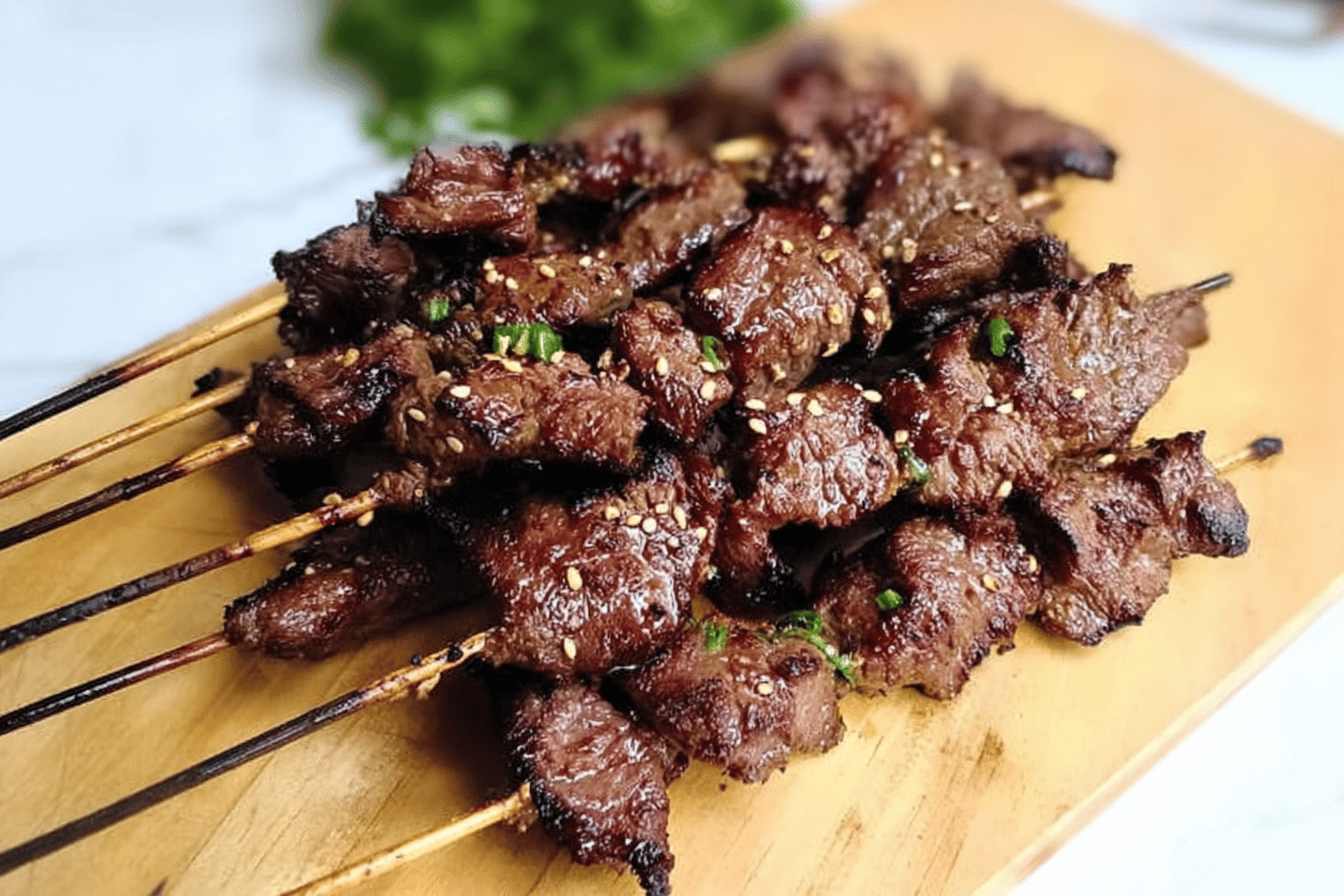 Teriyaki Sesame Beef Skewers