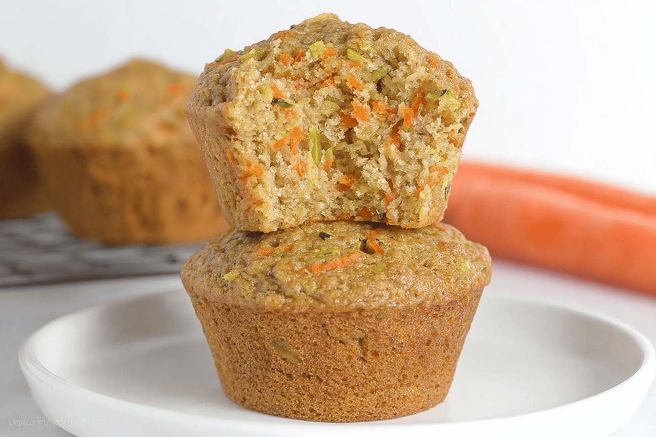 Zucchini Carrot Oatmeal Muffins