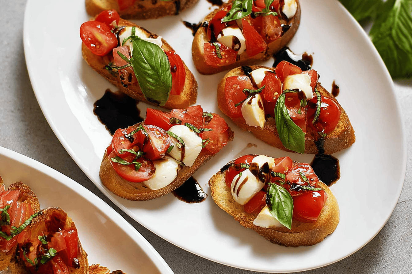 10 Minute Bruschetta Mozzarella