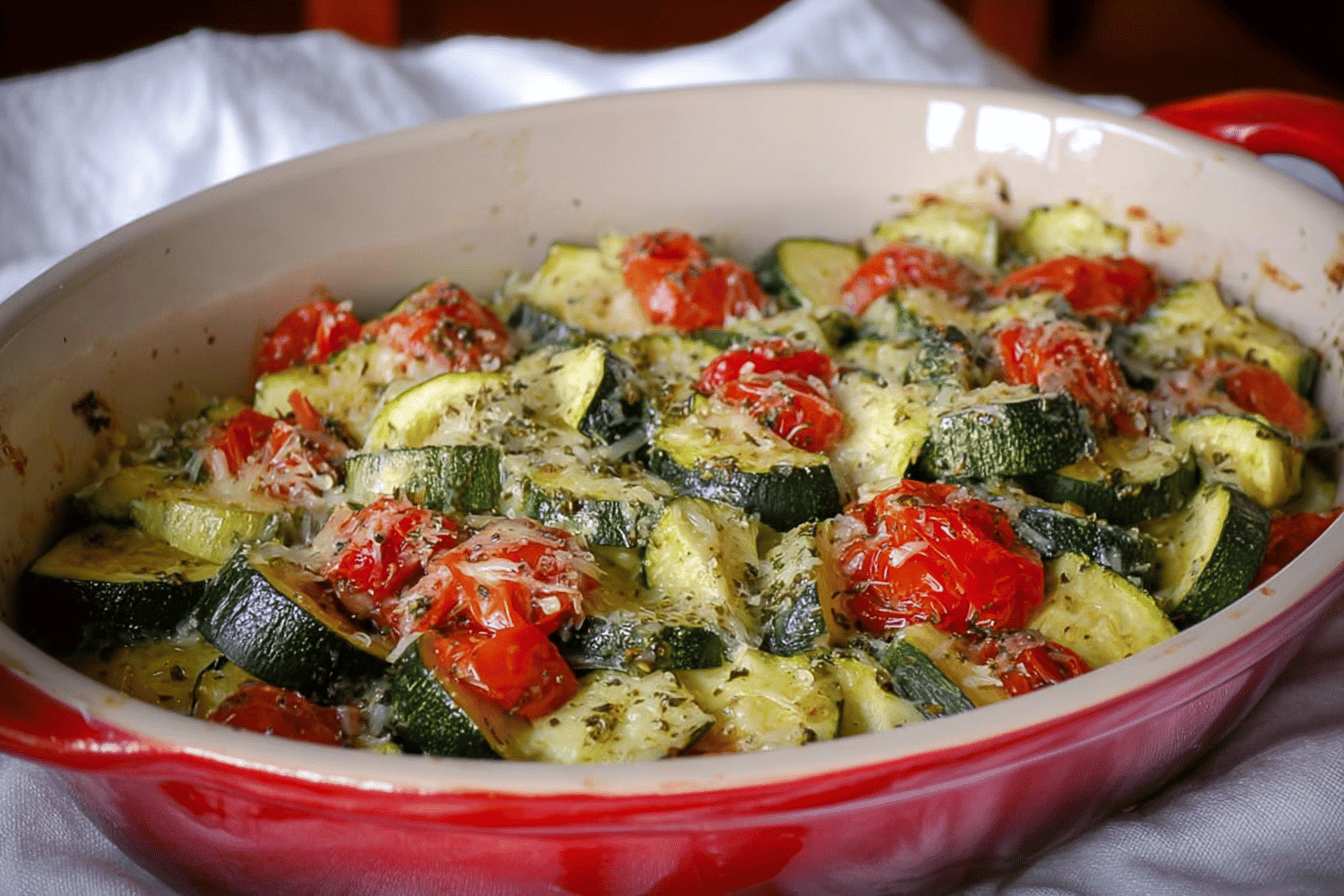 Baked Herb Tomato Zucchini