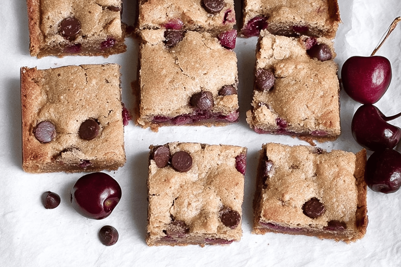Cherry Chocolate Chip Blondies