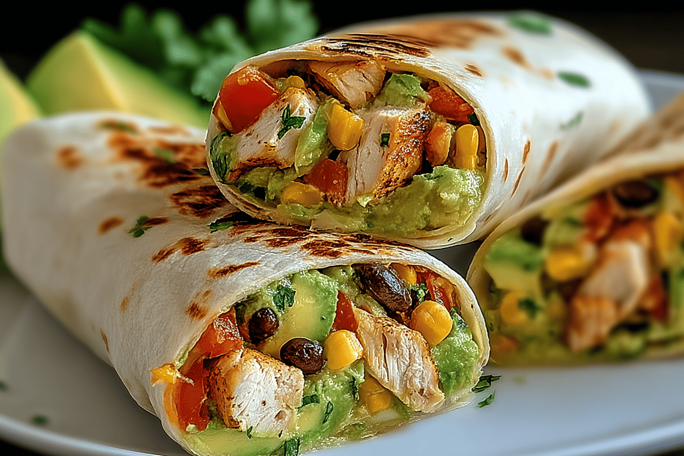 Chicken Avocado Ranch Burritos