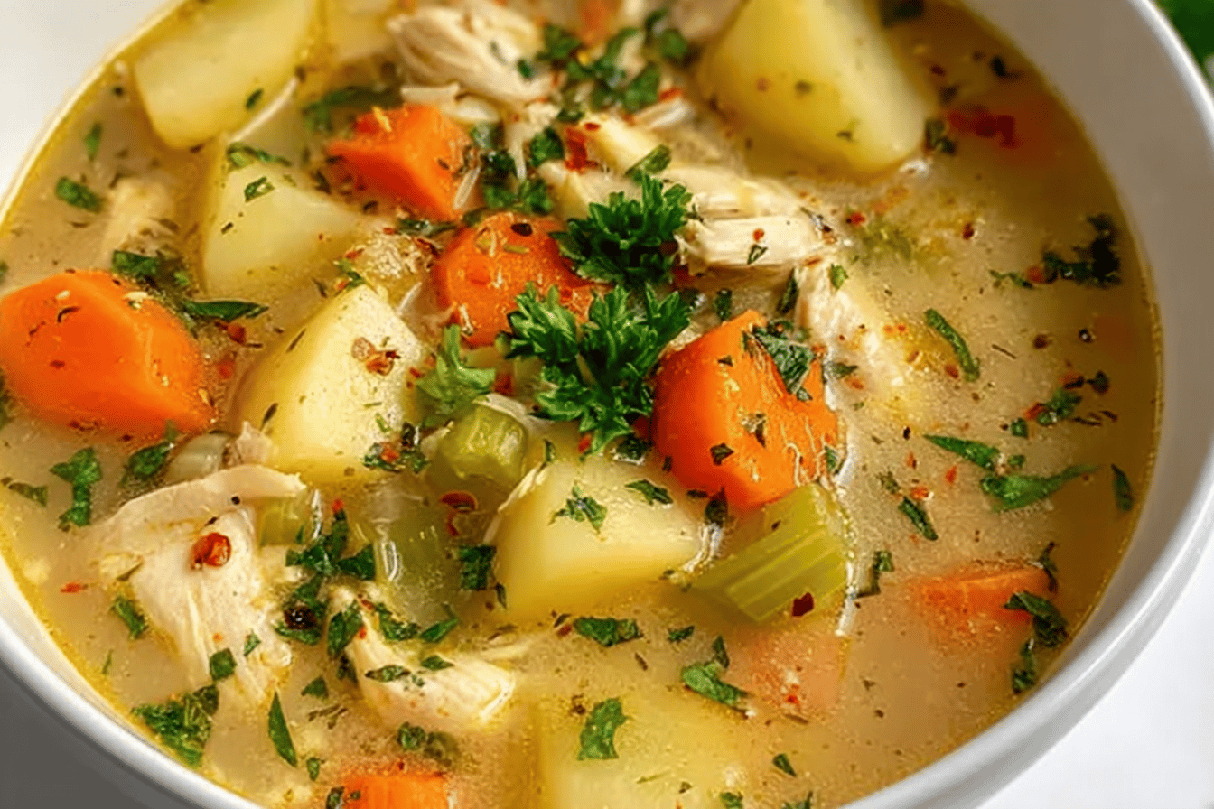 Comforting Chicken Soup with Potatoes
