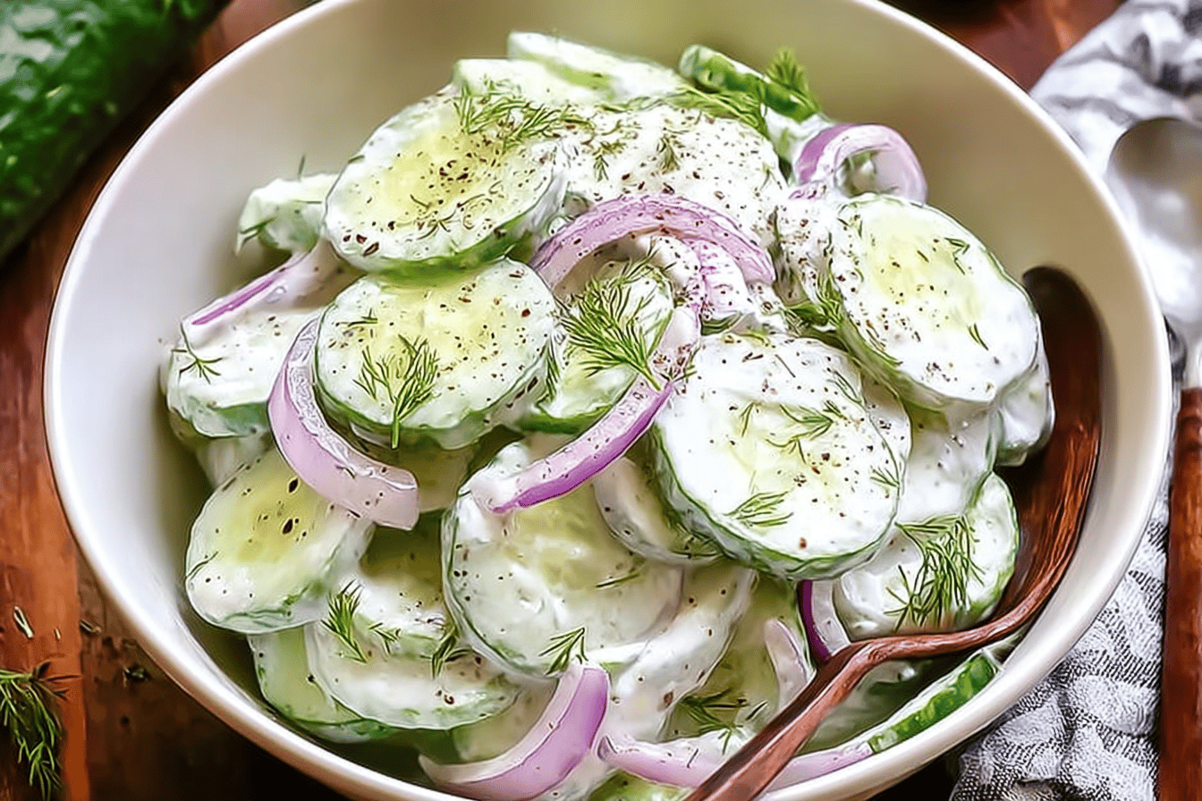 Creamy Cucumber Salad Recipe