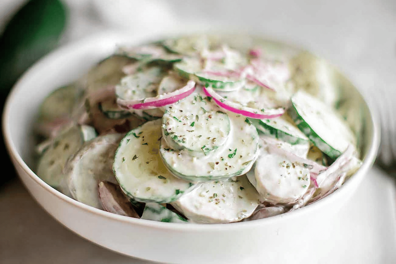 Creamy Italian Cucumber Salad