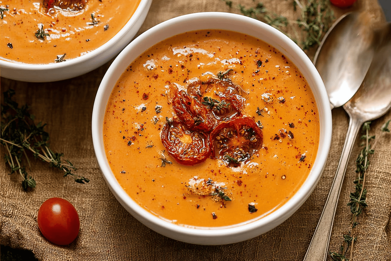 Creamy Roasted Garlic Tomato Soup