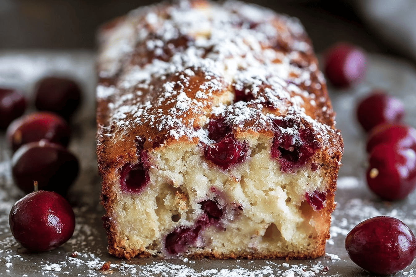 Fresh Cherry Loaf Cake