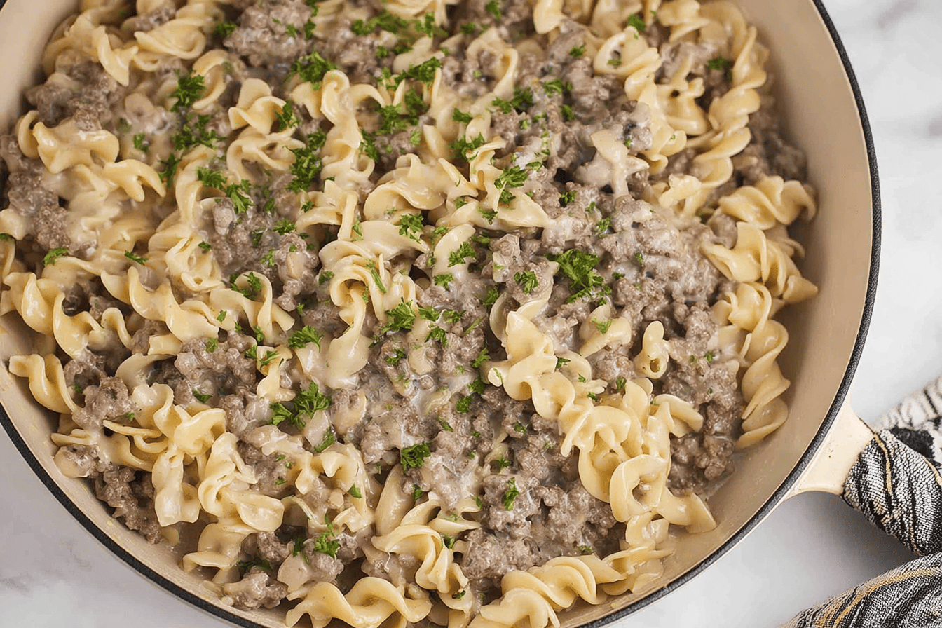 Ground Beef Stroganoff
