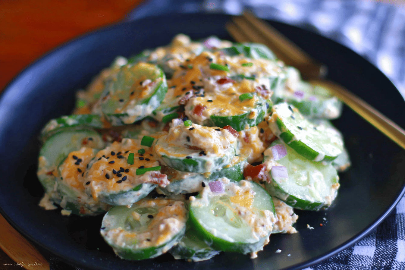 Jalapeno Popper Cucumber Salad
