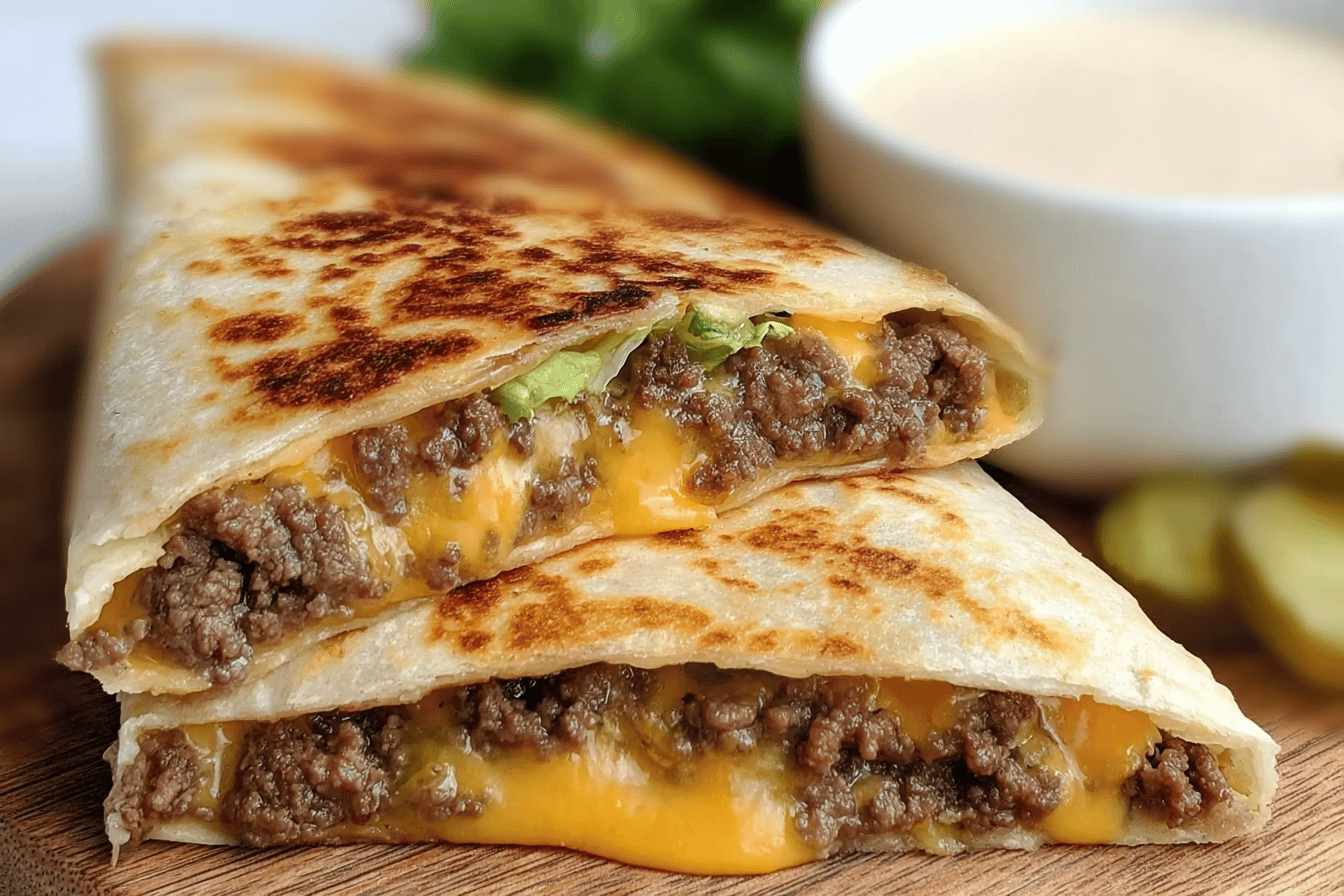 Juicy Blackstone Quesadilla Burger