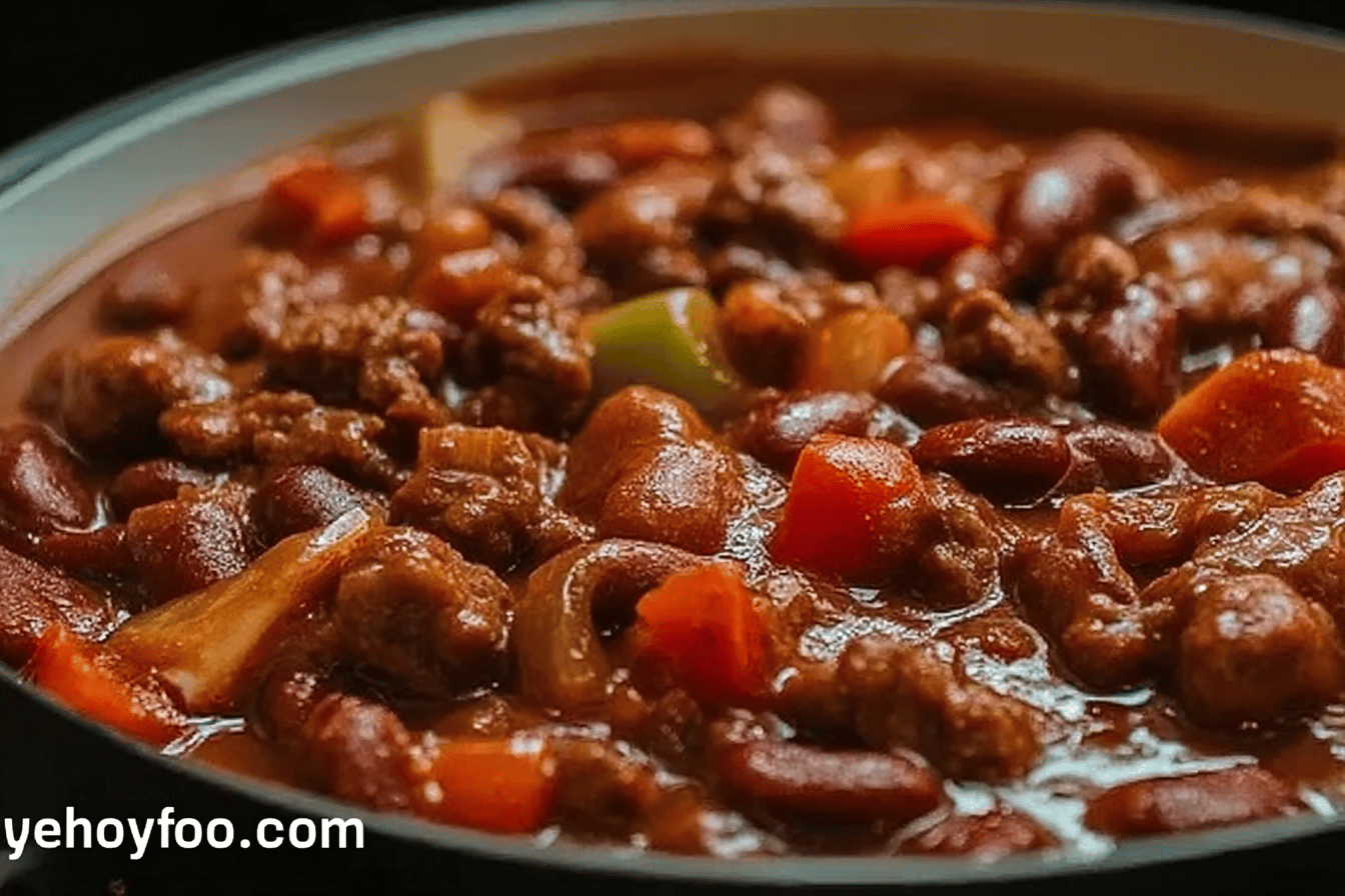 Kickin Ground Beef Chili