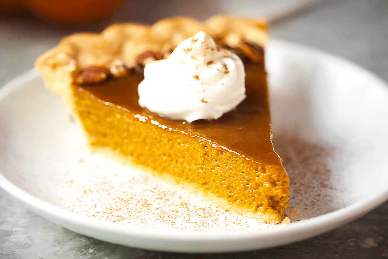Pumpkin Pie with Caramel Pecan