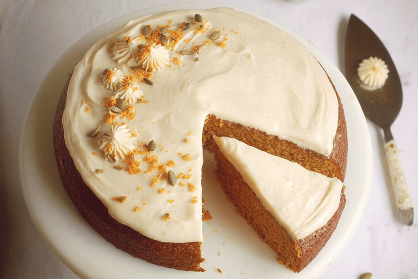 Pumpkin Spice Cake With Frosting
