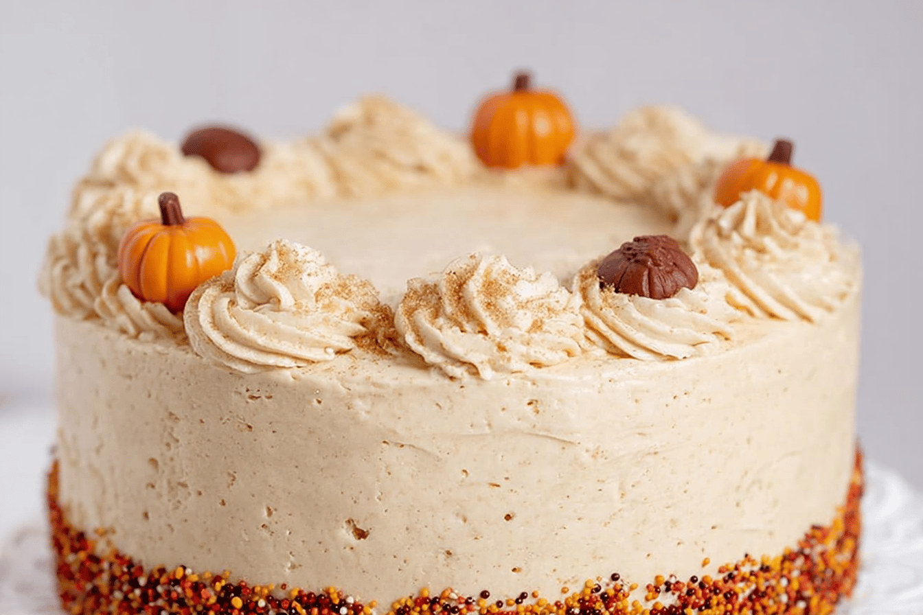 Pumpkin Spice Cake with Frosting