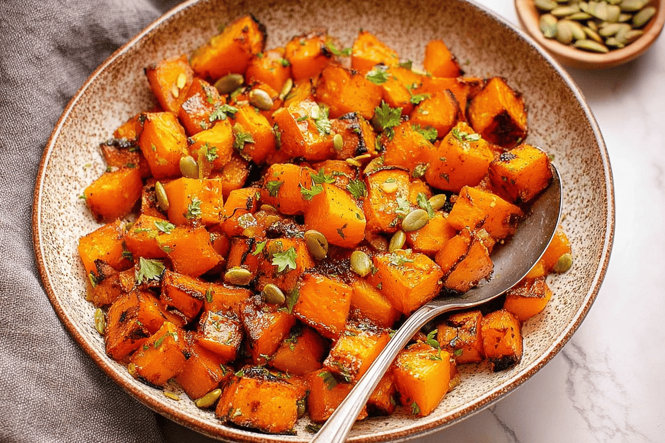 Sweet and Spicy Roasted Butternut