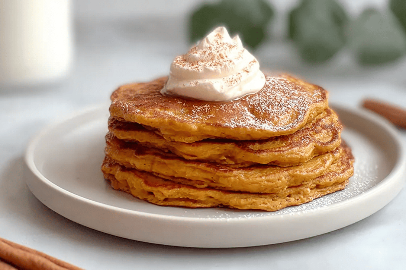 Best Pumpkin Pancakes with Cinnamon Butter