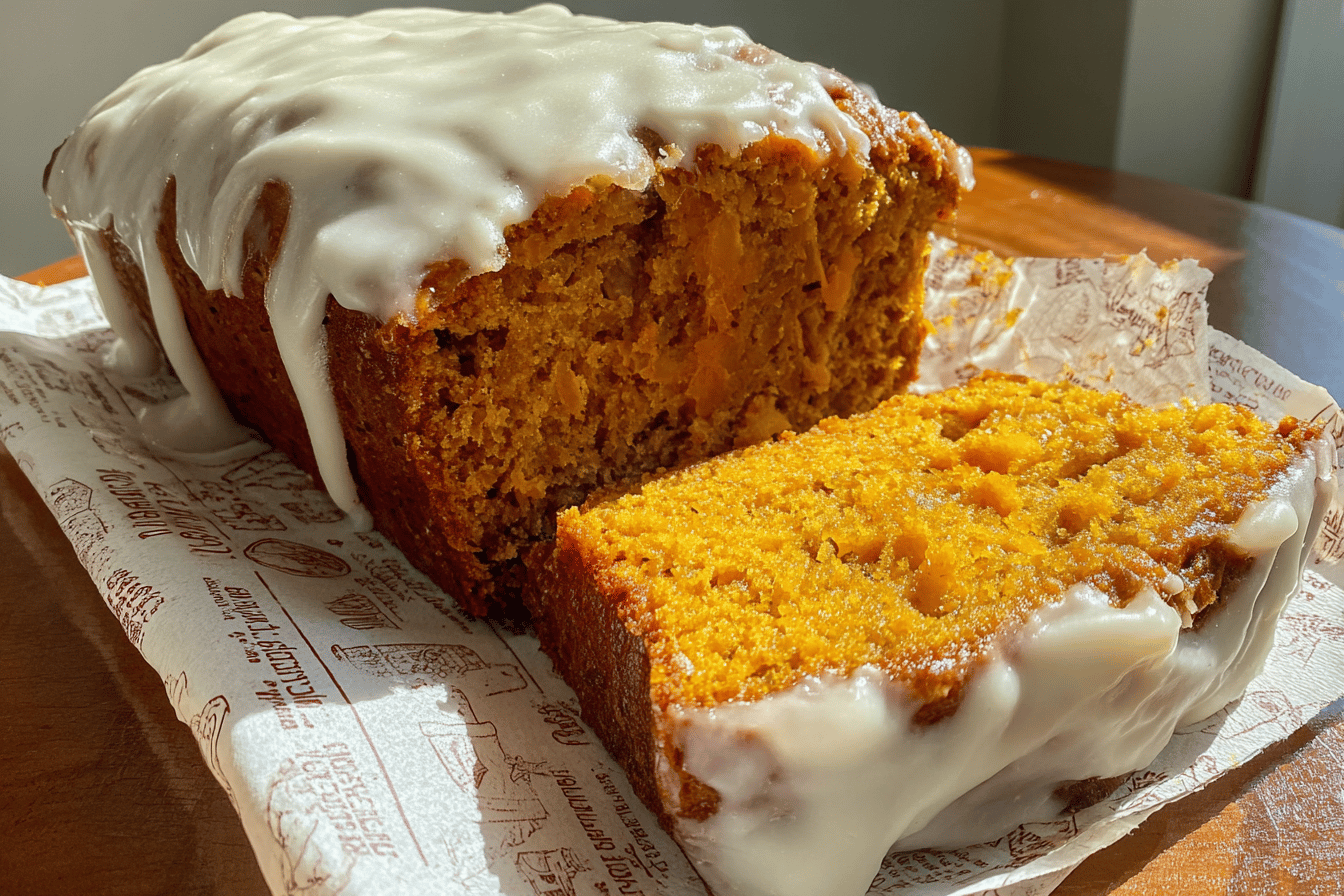 Frosted Pumpkin Bread