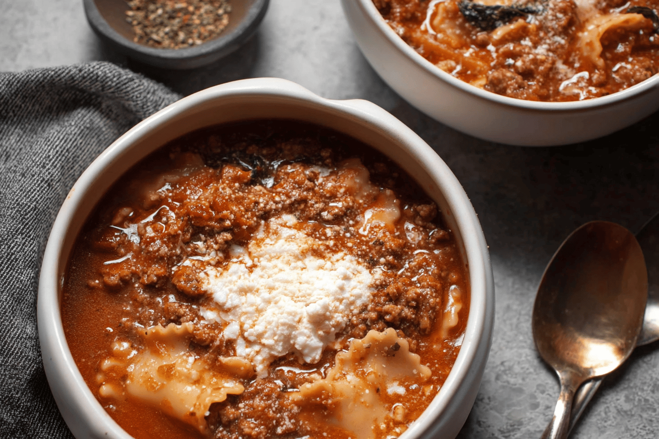 One Pot Lasagna Soup