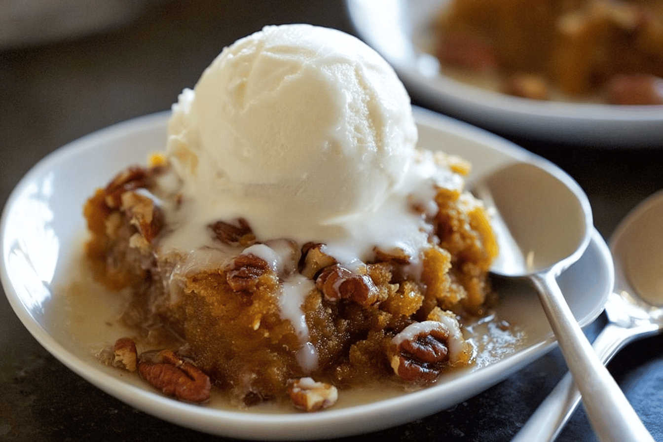 Pumpkin Pecan Cobbler