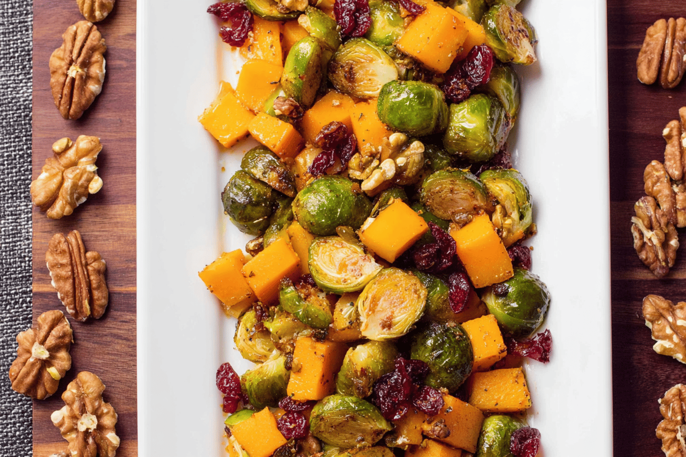 Roasted Butternut Squash Brussels
