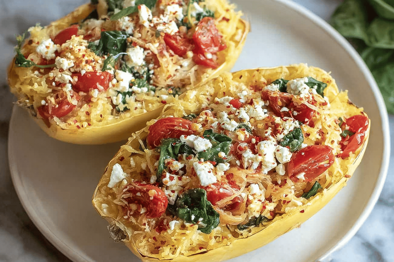 Baked Feta Spaghetti Squash