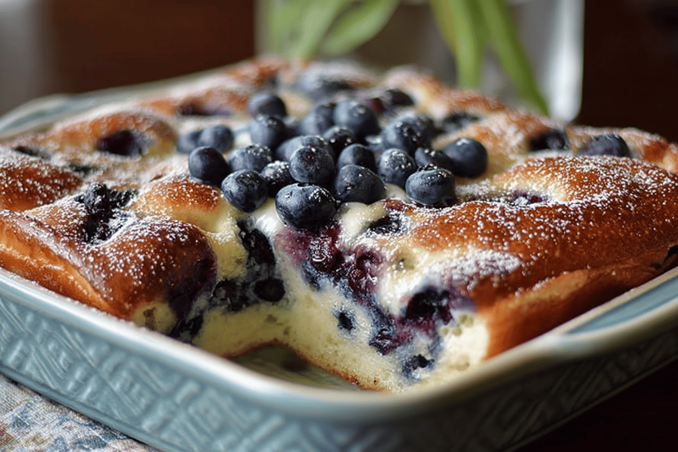 Blueberry Buttermilk Pancake Casserole