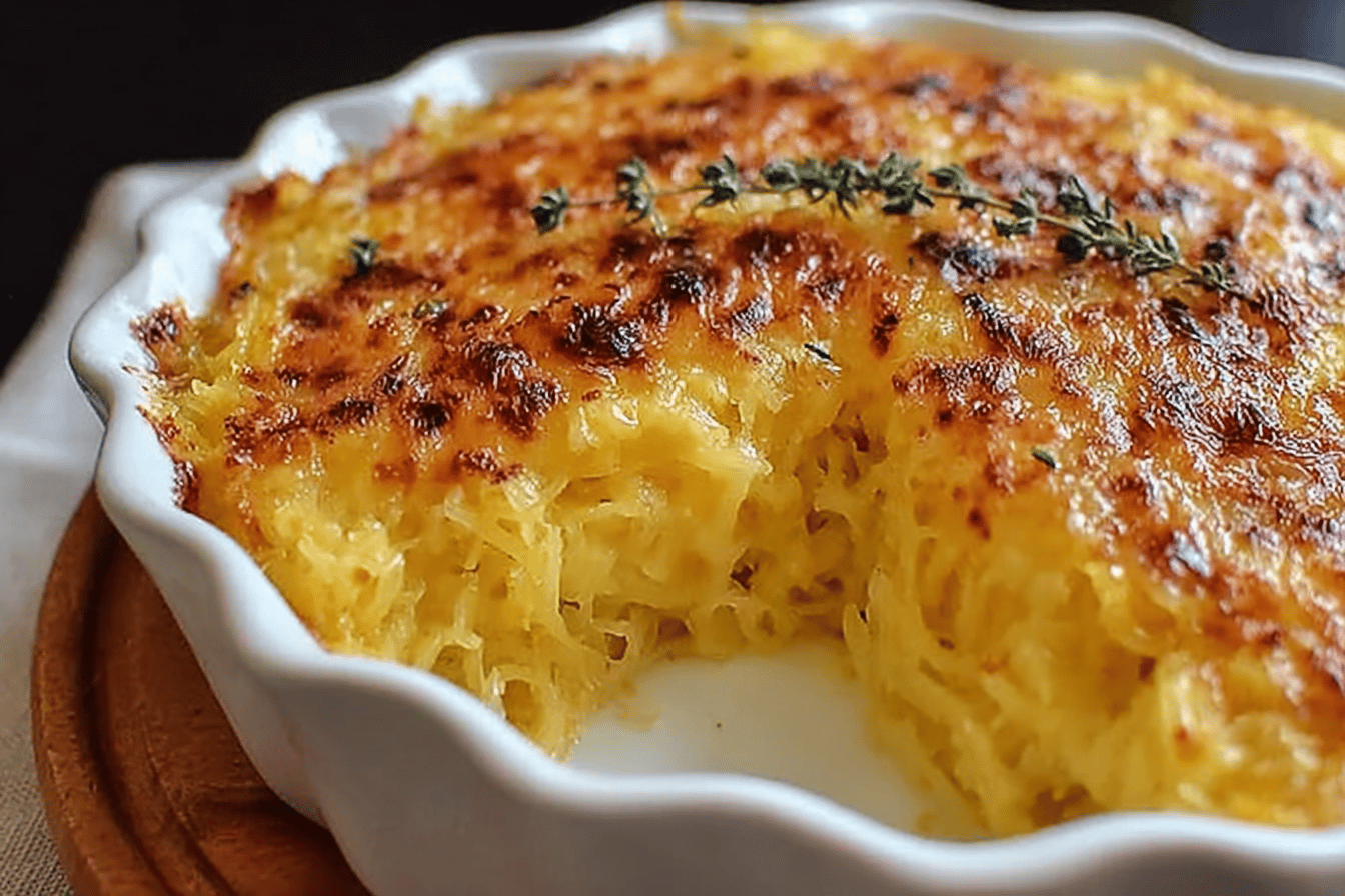 Cheesy Spaghetti Squash Au Gratin