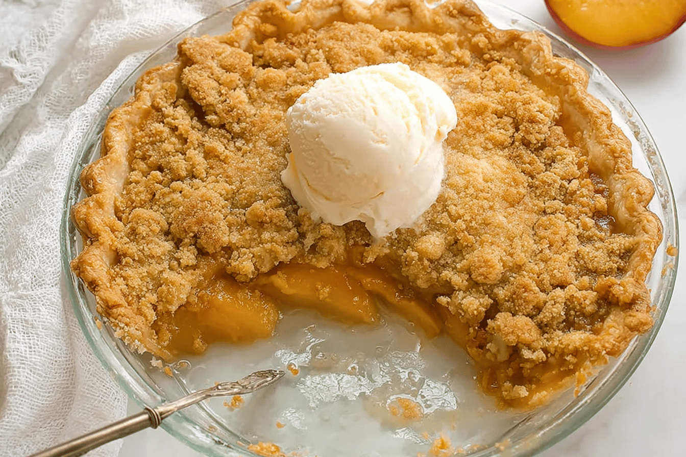Classic Peach Crumble Pie