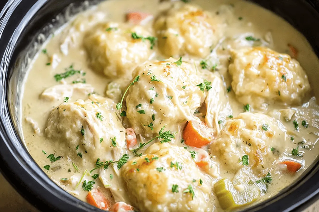 Easy Crockpot Chicken and Dumplings