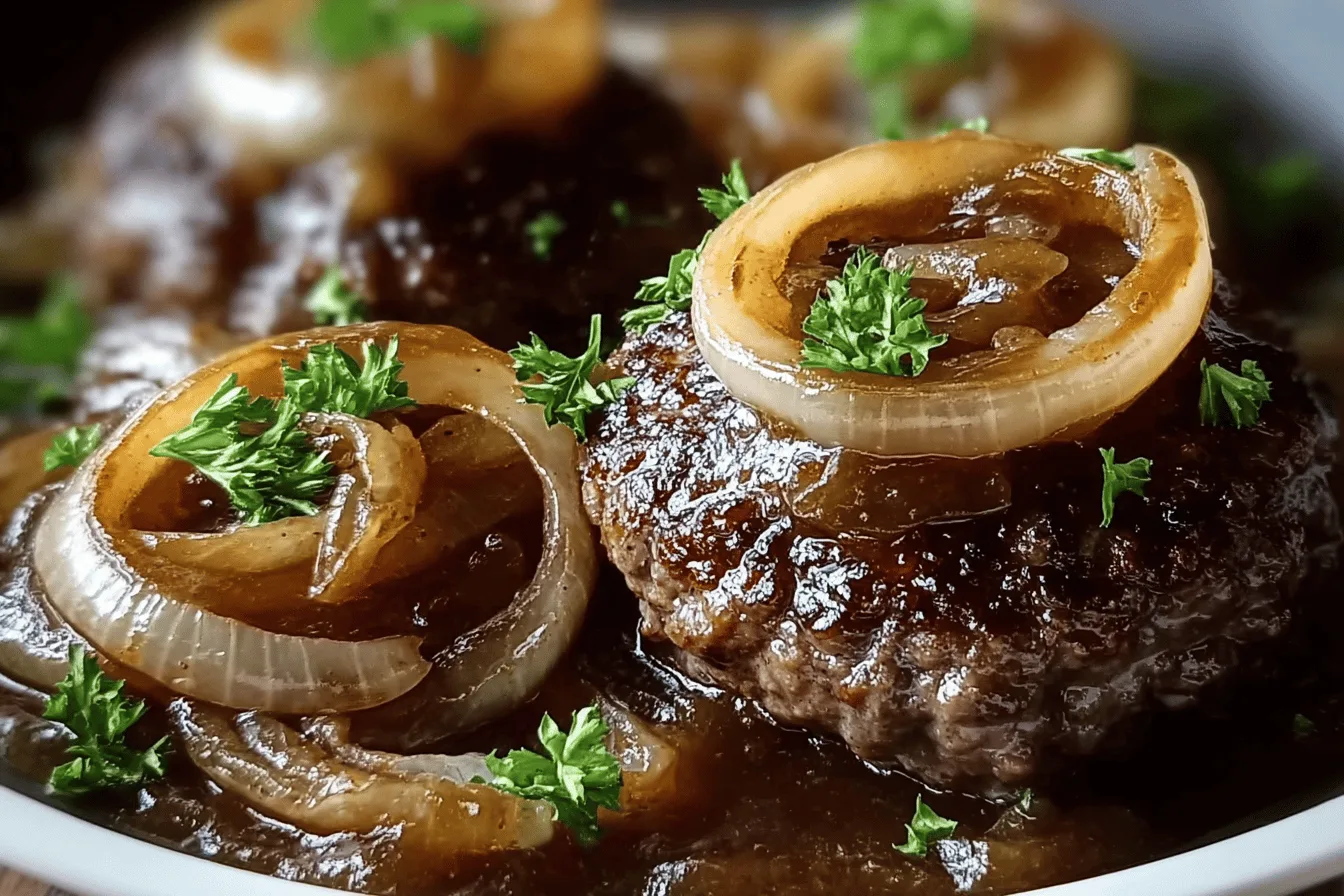 Hamburger Steak with Onions Gravy