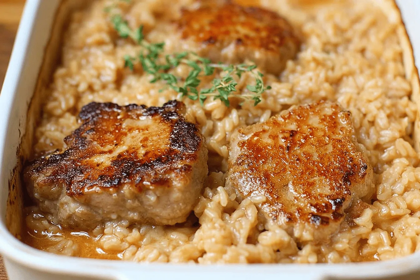 Pork Chop Casserole with Rice
