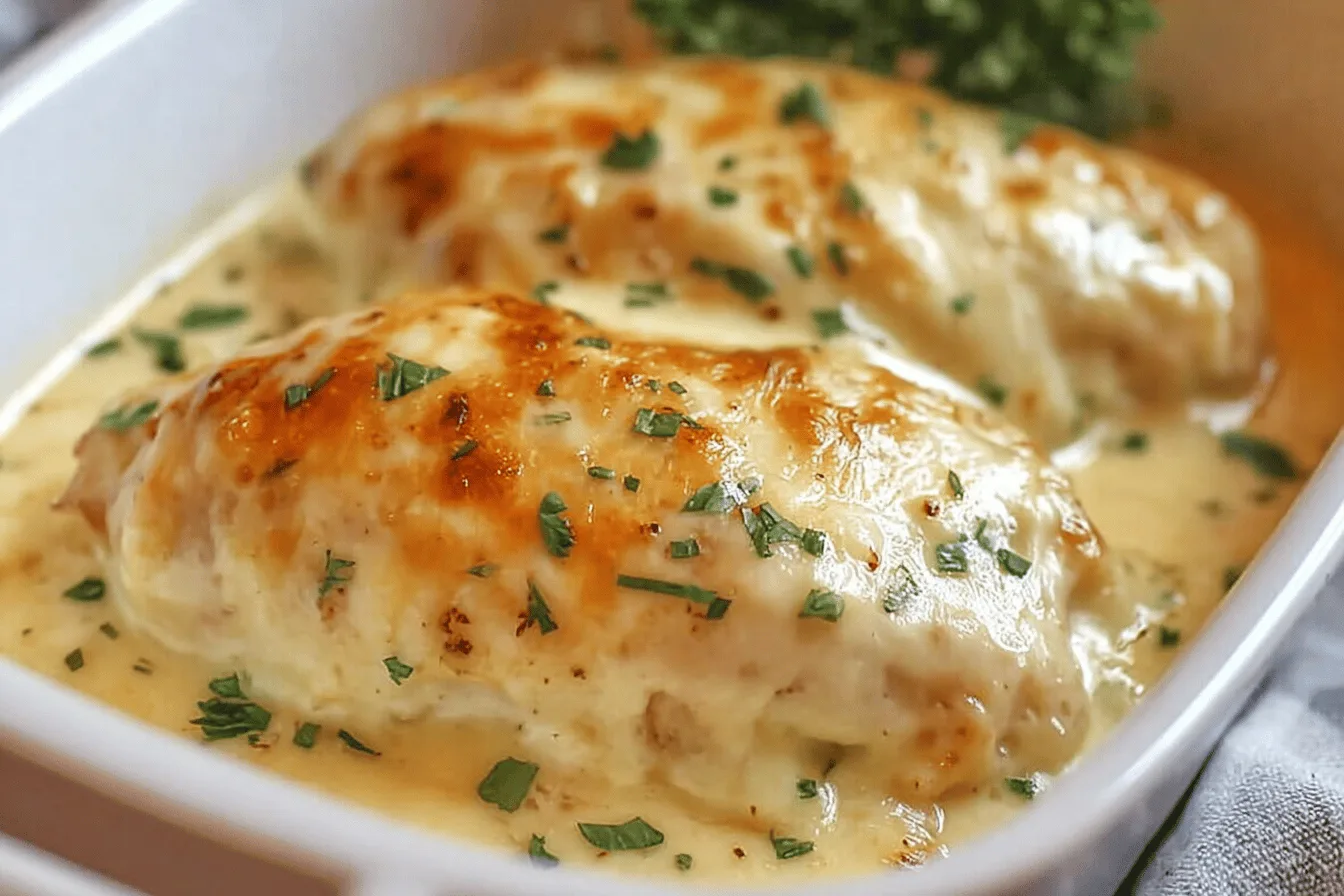 Smothered Cheesy Sour Cream Chicken